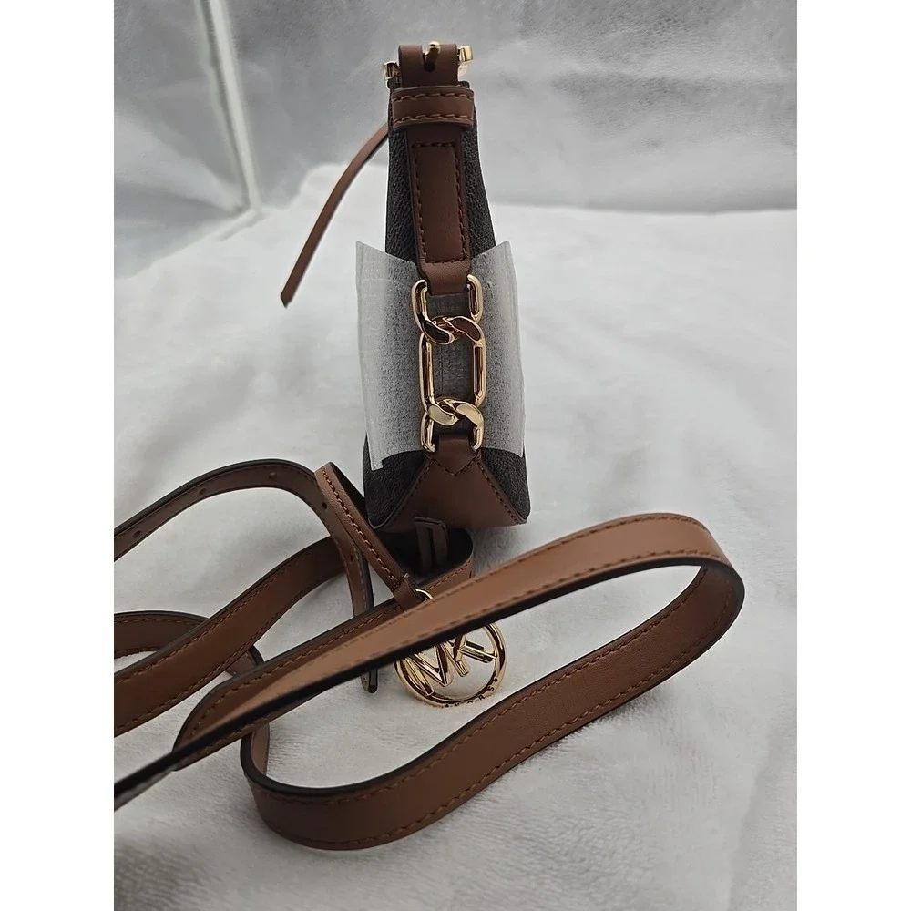 Michael Kors Signature Laney Medium Crossbody Shoulder Bag Brown/Acorn‎ NEW🎀NWT